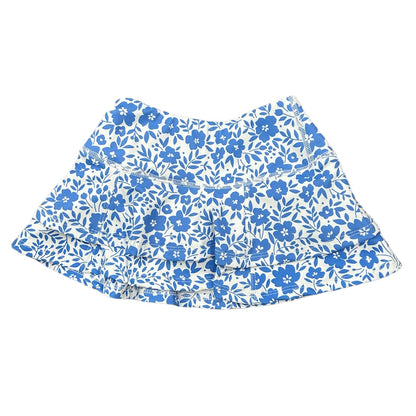 Ruffle Tennis Skirt - French Blue Reverse Ditsy Floral