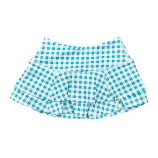 Ruffle Tennis Skort - Blue Gingham - Sugar Bee Clothing