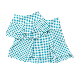 Ruffle Tennis Skort - Blue Gingham - Sugar Bee Clothing