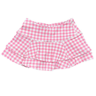 Ruffle Tennis Skort - Pink Gingham - Sugar Bee Clothing