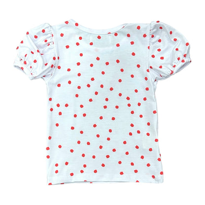 Puff Sleeve Tee - Red Dots