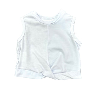 Knit Crop Top Tank - White - Sugar Bee Clothing