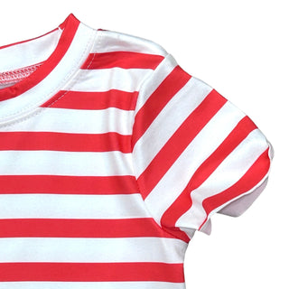 Crop Tee - Red Stripe - Sugar Bee Clothing