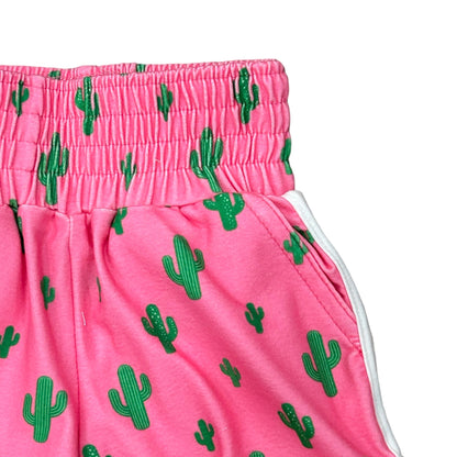 Track Shorts - Pink/Green Cactus