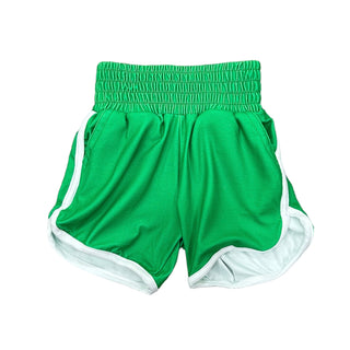 Track Shorts with Pockets - Emerald - Sugar Bee Clothing