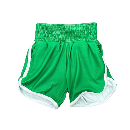 Track Shorts with Pockets - Emerald