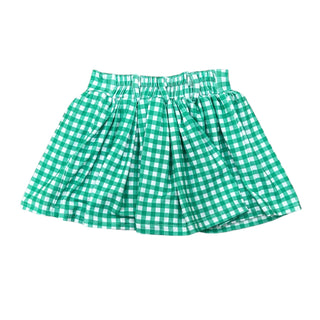 Pocket Skort - Green Gingham - Sugar Bee Clothing