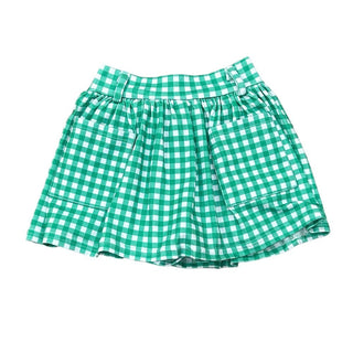 Pocket Skort - Green Gingham - Sugar Bee Clothing
