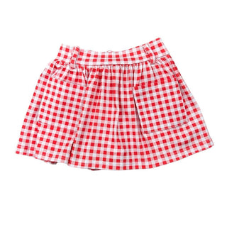 Pocket Skort - Red Gingham - Sugar Bee Clothing