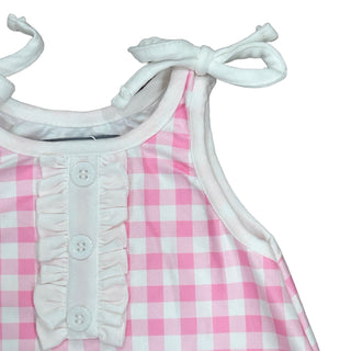 Gown with Bloomers - Pink Gingham - Sugar Bee Clothing