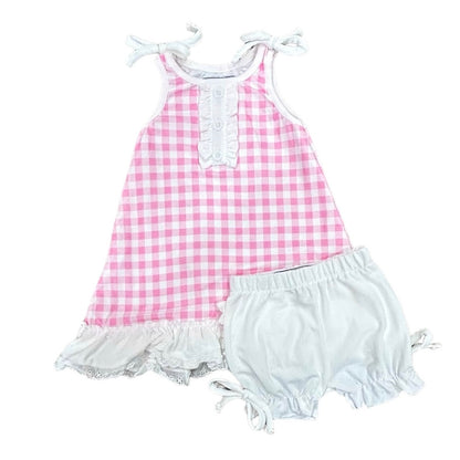 Gown with Bloomers - Pink Gingham