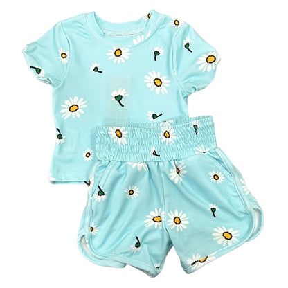 Short Lounge Crop Set - Daisies