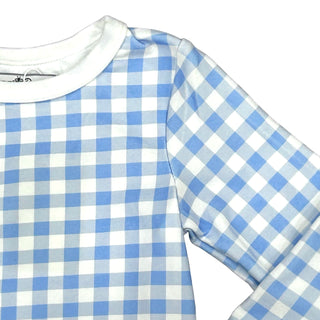 Buttflap Pajamas - Blue Gingham - Sugar Bee Clothing