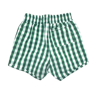 Swim Shorts - Green Gingham - Sugar Bee Clothing