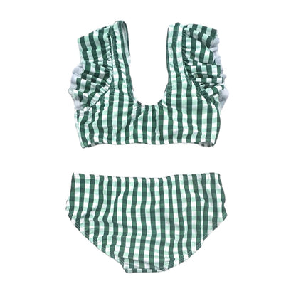 Flutter Bikini - Green Gingham