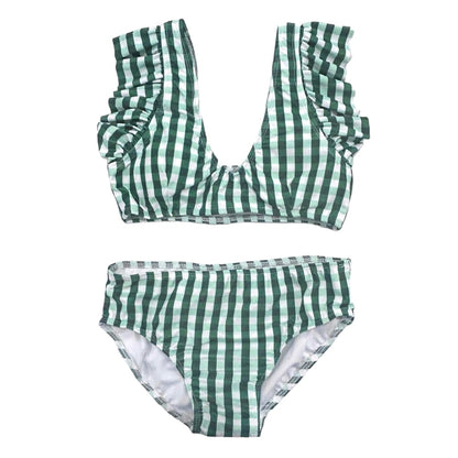 Flutter Bikini - Green Gingham