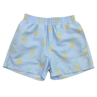 Swim Shorts - Blue Pineapples - Sugar Bee Clothing