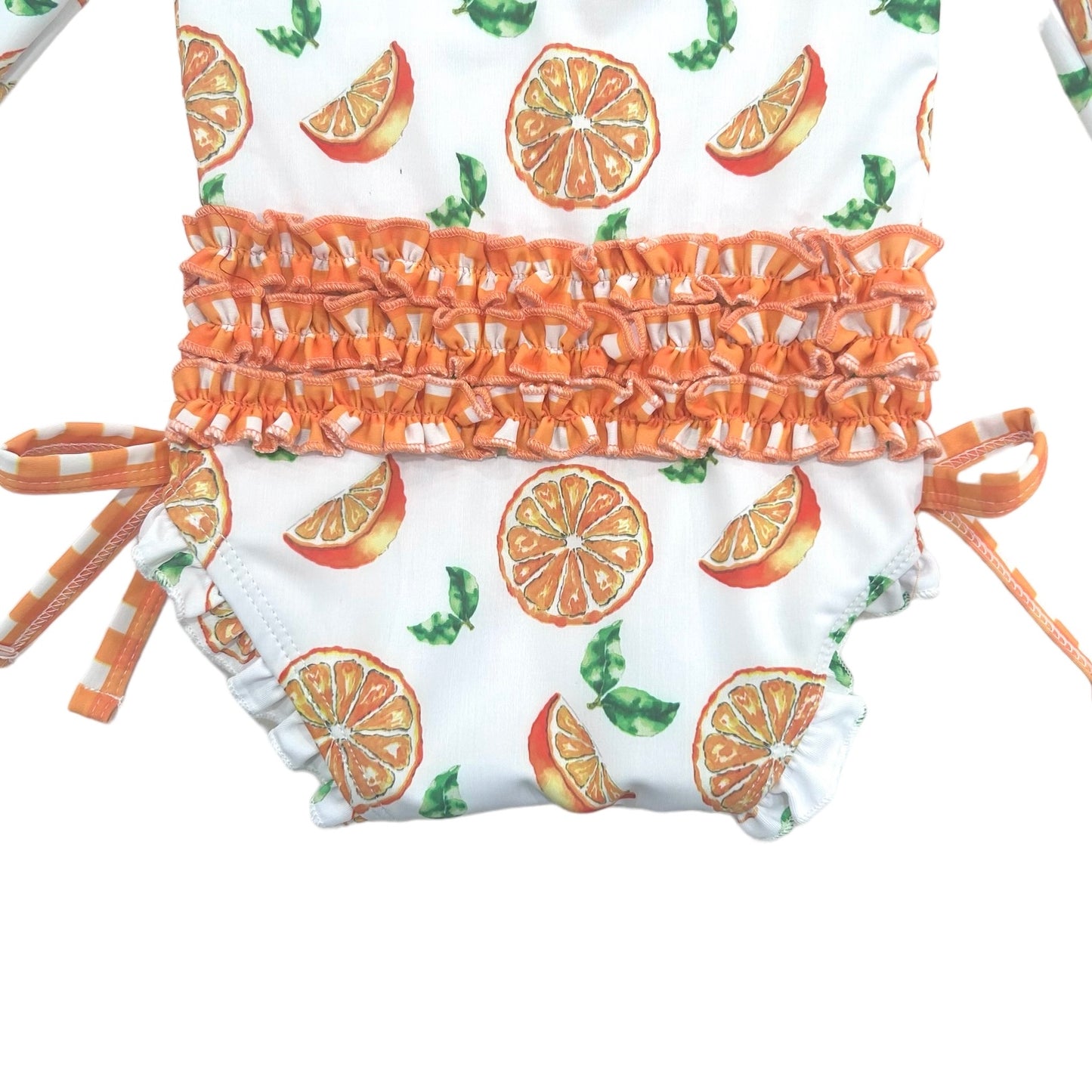 Ruffle Bottom Swimsuit - Oranges