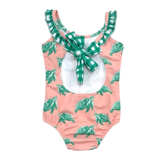 Bowback Swimsuit - Sea Turtles - Sugar Bee Clothing