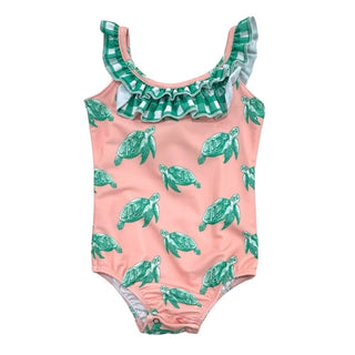 Bowback Swimsuit - Sea Turtles - Sugar Bee Clothing