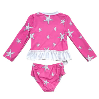 Rashguard Tankini - Pink Starfish - Sugar Bee Clothing