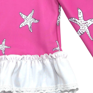 Rashguard Tankini - Pink Starfish - Sugar Bee Clothing