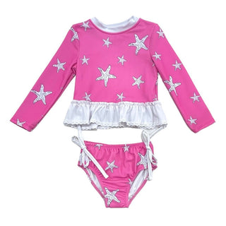 Rashguard Tankini - Pink Starfish - Sugar Bee Clothing