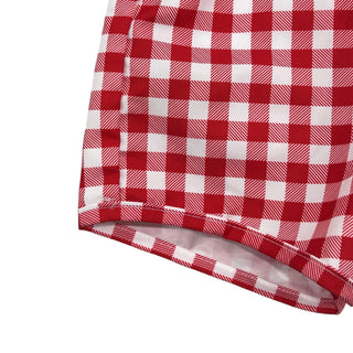 Swim Shorts - Red Gingham - Sugar Bee Clothing