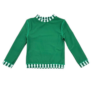 Rashguard - Green Gingham - Sugar Bee Clothing