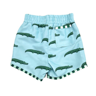 Swim Shorts - Blue Alligator - Sugar Bee Clothing