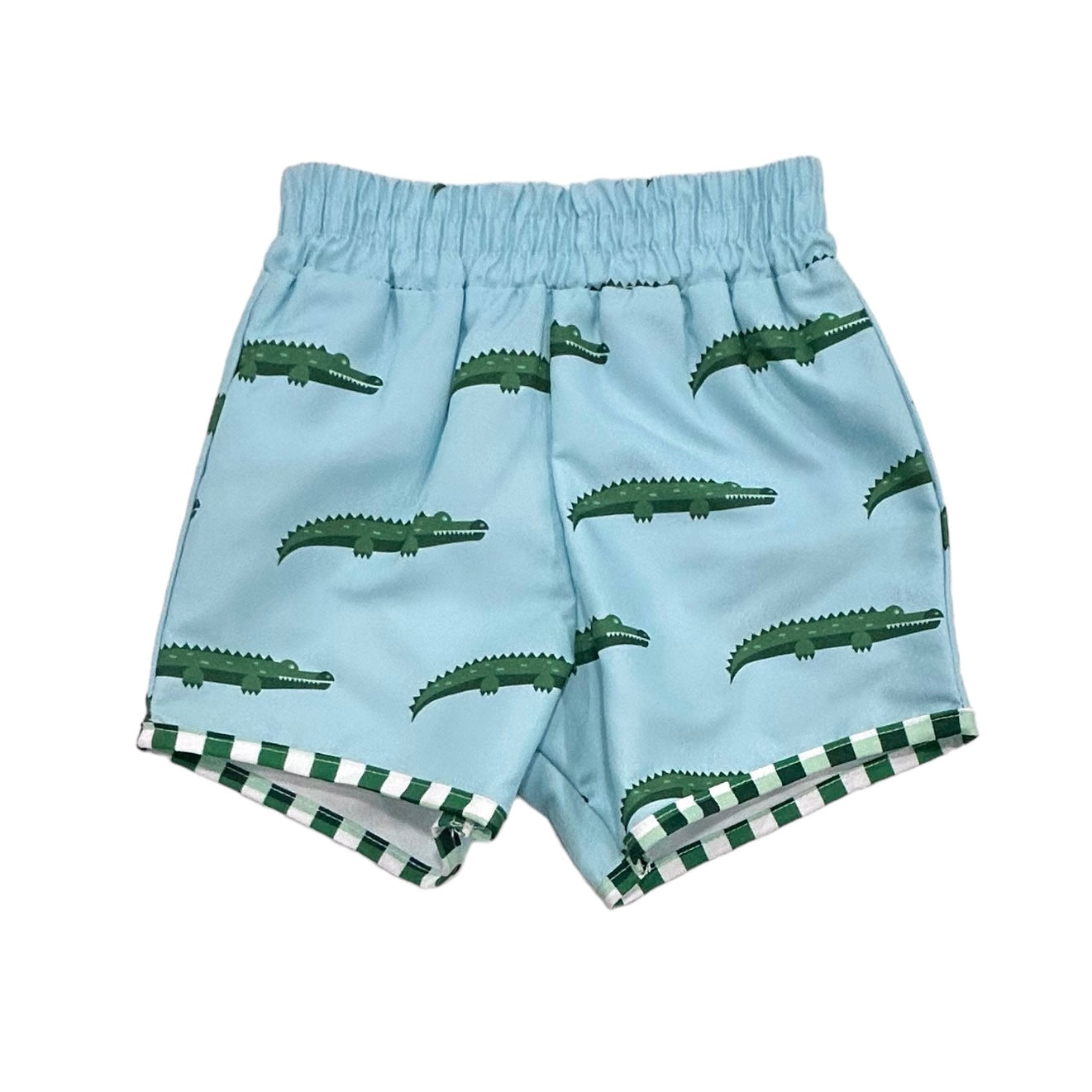 Toddler Boys Size 2T Swim Shorts Swim Trunks with Crocodiles Blue