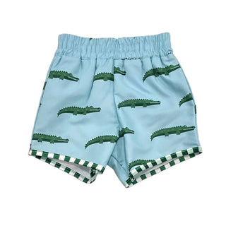 Swim Shorts - Blue Alligator - Sugar Bee Clothing