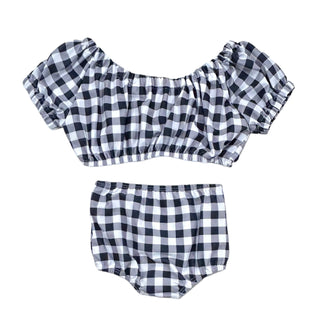Retro Bikini - Black Gingham - Sugar Bee Clothing