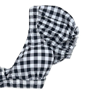 Retro Cap Sleeve Bikini - Black Gingham - Sugar Bee Clothing