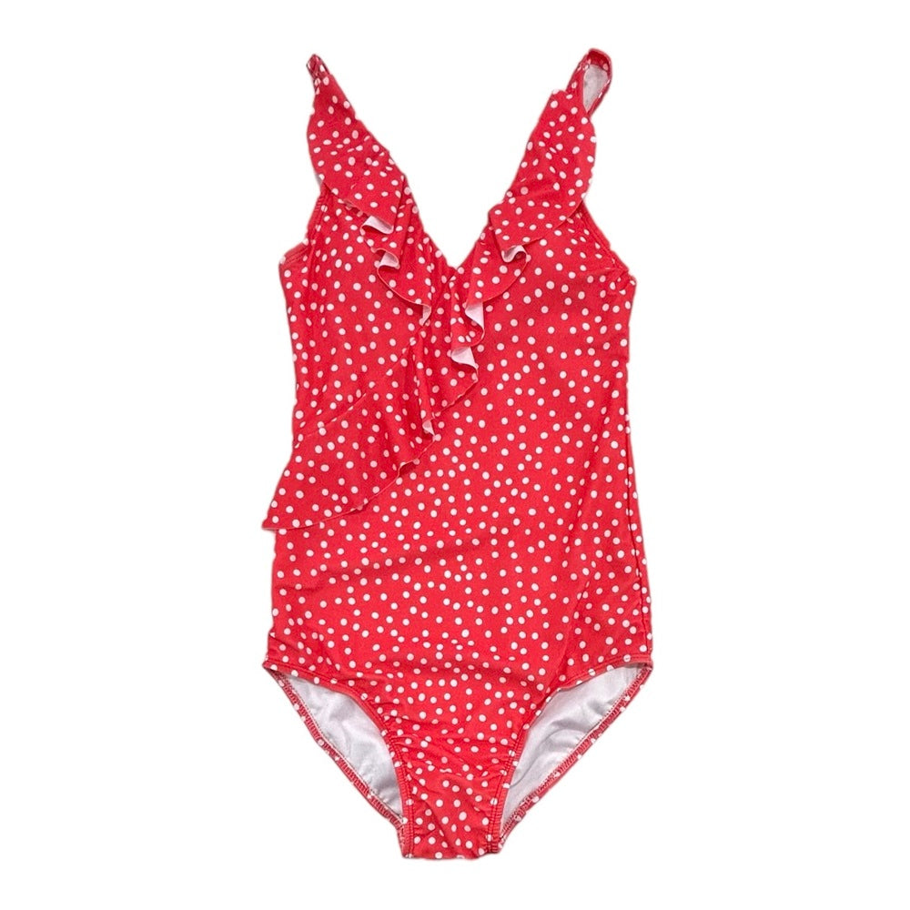 Red polka dot swimsuit deals