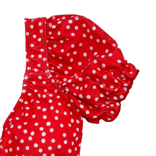 Retro Cap Sleeve Bikini - Red Dots - Sugar Bee Clothing