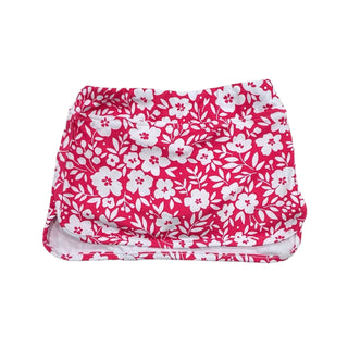 Straight Tennis Skirt - Magenta Ditsy Floral - Sugar Bee Clothing