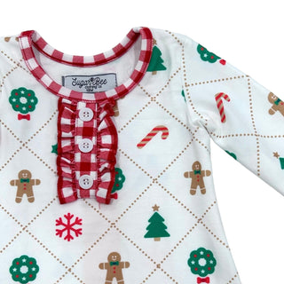 Gown with Bloomers - Quilted Gingerbread Holiday Lounge - Sugar Bee Clothing