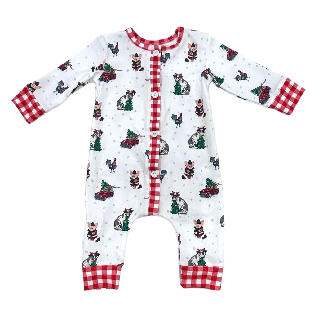 Buttflap Pajamas - Christmas On The Farm Holiday Lounge