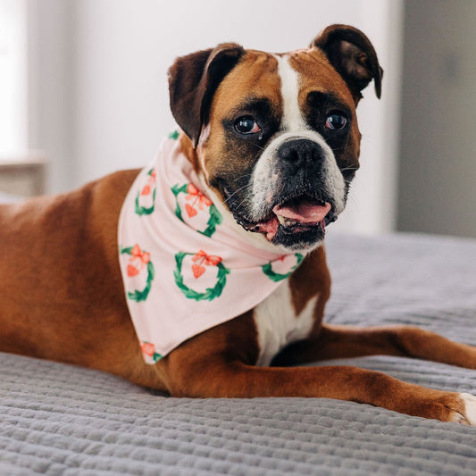 Pink Wreath - Pet Bandana