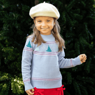 Emerson Crew Neck Sweater - Peppermint Pines - Sugar Bee Clothing