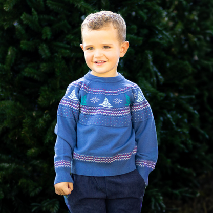 Tucker Crew Sweater - Peppermint Pines