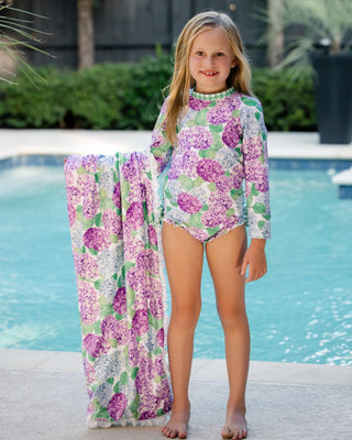 ***PREORDER***Swim Towel - Purple Hydrangea