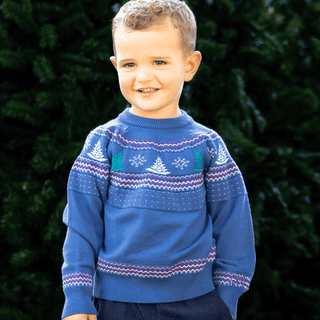 Tucker Crew Sweater - Peppermint Pines - Sugar Bee Clothing