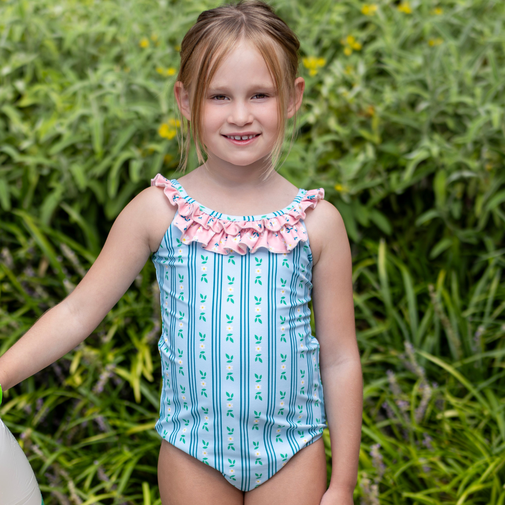 Bow Back Swimsuit - Daisy Daydream