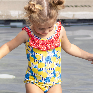 Bow Back Swimsuit - Lemonade Stand - Sugar Bee Clothing