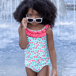 Bow Back Swimsuit - Cherry Jubilee - Sugar Bee Clothing