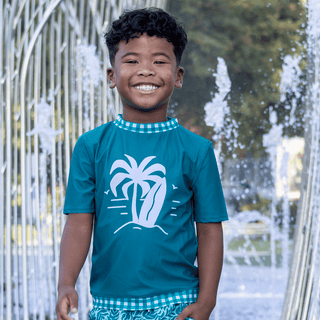 Short Sleeve Rashguard - Camp Coastal - Sugar Bee Clothing