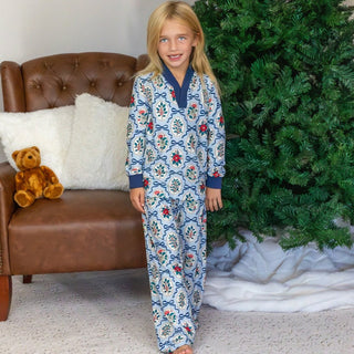 Wide Leg Lounge Set - Navy Bows & Frames - Sugar Bee Clothing