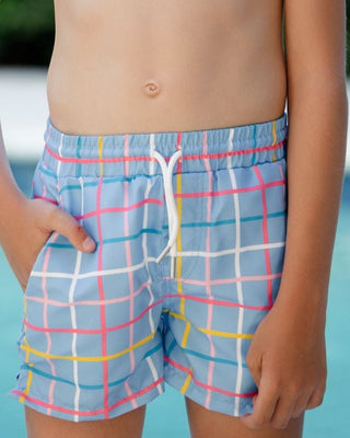 ***PREORDER***Compression Swim Shorts - Dreamscape Plaid